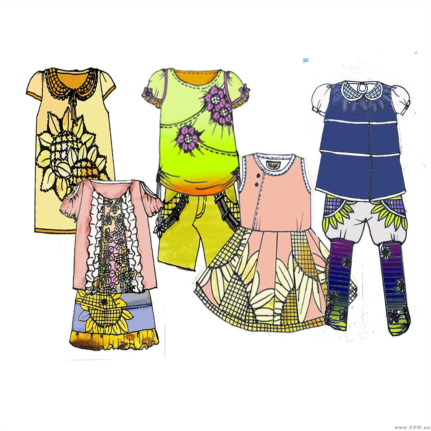 童裝設計作品-童裝設計款式圖
